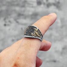 Men's Rings Wide Ring With Scorpion And Black Cubic Zirconia, Index Finger And Middle Finger Rings, Blessing Gift, Size 7-14