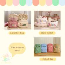 Handgefertigte Lunchbox-Tasche, Kinderlunchbox-Tasche & Rucksack 2er-Set für den Schulanfang, Mehrzweck, große Kapazität, vielseitig, multifunktional, farbig, süß, niedlich, schlicht, witzig, Kawaii, Y2K, minimalistisch, für Pendeln, Business Lässig, Basics, personalisiert, einzigartig, individualisiert, ideale Geschenke für ihn, ideale Geschenke für sie, Familie, Freunde, Freundin, für Jahrestage, Geburtstage, Urlaub/Reisen, für draußen/Ausflüge/Reisen/Wandern/Stadion/Sport/Klettern, für Geschäft/Pendeln/Arbeit/Büro, personalisierte Lunchboxen