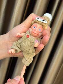 1 PC 12cm Mini Palm Monkey Soft Silicone Reborn Animal Handmade Painted Skin Washable Full Body Silicone Lifelike Monkey Dolls - Multicolor - View 7