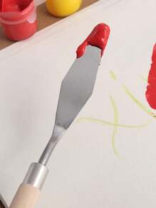 4pcs/Set Oil Painting Scraper; Oil Painting Brush, Paint Brush, Oil Painting Stick Special Scraper Pigment Knife Muscle Painting Gouache Painting Acrylic Painting With Mixing Knife