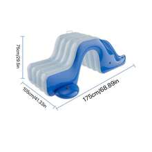 Extra Large Durable PVC Inflatable Slide; Home Use: Reinforced Design To Prevent Floating In Home Swimming Pools; Includes 3-Tier Or 4-Tier Ball Pit Fence. Versatile, Foldable And Portable, Suitable For Outdoor Entertainment, Ready To Use Without Inflation, Ideal For Independence Day, Thanksgiving, Christmas And Halloween Celebrations, Also A Must-Have For Beach And Sand Accessories. - Multicolor - View 10