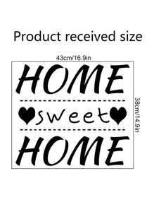 1 pièce Autocollants pour la maison douce en anglais "Love". Autocollants durables, imperméables et anti-poussière en PVC, auto-adhésifs et faciles à déchirer. Convient pour les murs, la chambre, le bureau, le salon, le restaurant, la décoration de la maison. Rendez votre vie plus festive avec ces autocollants pour décoration, anniversaire, remise de diplôme.