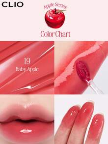 Clio K-Beauty 亮澤迷人唇蜜，保濕液態唇膏，光澤妝感，輕盈舒適，可疊擦，玻璃般光澤，平滑持久，高顯色度，透明透亮，滋養保濕 - 19 PURE APPLE - 查看 3