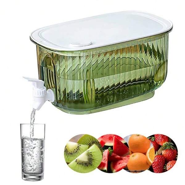 Cold Water Bottle Tea Pots Dispenser Jug Fountain With Faucet Kettle Juice Pitcher Pot For Drink Drinkware Plastic Fridge Can
