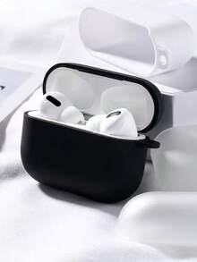 Husă de protecție Apple neagră și husă de protecție pentru căști Bluetooth, vine cu 1 cârlig pentru husa de căști - Compatibilă cu husa AirPod - Negru - Vizualizare 4