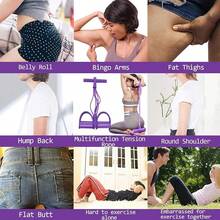 21 Fitness Resistance Bands-6 Tube Pedal 2025 Upgrade Stretch Bands Exercise Sit Up Exercise Equipment AB Training Auxiliary Device Workout Equipment Women Men - Purple - View 7