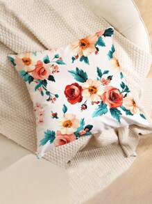 1pc/4pcs Colorful Butterfly & Floral Printed Throw Pillow Case, Home Decor Sofa Cushion Covers For Bedroom, Car