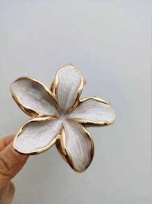 3 Piezas de Horquilla de Flor de Lirio de Aleación de Zinc con Esmalte, Horquilla Bonita para Niña para Vacaciones de Verano en la Playa, Horquilla de Flor de Huevo de Celebridad de Internet con Temperamento, Cobertura de Cabello Medio de Mujer, Pinza de Cabello, Horquilla de Hada (Estilo Aleatorio de Cartón)