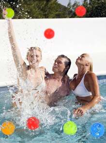 20pcs Water Balls Reusable Quick Fill Water Balloons Bombs Splash Soaker Ball Summer Outdoor Indoor Water Fight, Beach Essentials, Beach Accessories, Pool Float