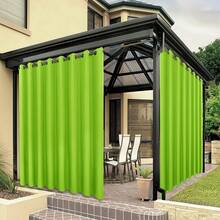 2025Hot-BONZER Waterproof Outdoor Curtains Patio, Premium Thick Privacy Weatherproof Grommet Outside Curtains Porch, Pergola, Cabana, 1 Panel, 54W X 84L Inch, - 綠色 - 查看 1