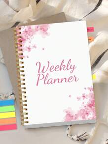 BUBU 1pc A5 Weekly Planner Back To School 2025, + Index Stickers, Simple Undated Academic Daily Planner With Time Blocking, To-Do Lists, Mood & Sleep Tracker, For Teens, Work And Home,Office School Supplies