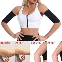 Manga de Compressão Aumentadora de Suor para Mulheres, Acessórios de Academia Fitness Yoga Emagrecedora Absorvente de Suor