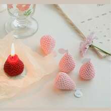 18/9/6/4 Pcs Strawberry Aromatherapy Candles, Perfect For Photography Props, Indoor Fragrance Decoration And Holiday Gifts Candles For Stress Relief, Relaxation, Bathing, Yoga And Holiday Gifts,Room Decor,Gifts Birthday Graduation,Best Gift For Girls Who Love Strawberries Gifts