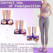 21 Fitness Resistance Bands-6 Tube Pedal 2025 Upgrade Stretch Bands Exercise Sit Up Exercise Equipment AB Training Auxiliary Device Workout Equipment Women Men - Purple - View 4