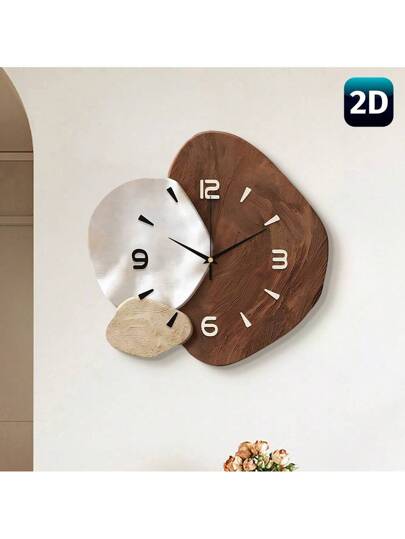 1pc Creative Art ation Wand Clock, Super Quiet Quartz Movement, No Ticking Sound, Room ation, Home Living Bedroom Classroom Kitchen Office Restaurant Ho