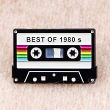 Vintage Cassette Tape Enamel Brooch, Can Be Used As Lapel Pin, Badge, Backpack Pin, Women's Brooch, Clothing Gift, Jewelry, Fashion Accessory - NR11717 - View 3
