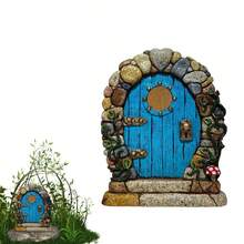 1 Pieza Miniatura Puerta de Cuento de Hadas de Madera, Decoración de Árbol de Madera para Patio y Jardín, Artesanía Decorativa de Madera Creativa y Adorable, Decoración de Escena, Decoración de Fiestas Temáticas, Decoración Navideña, Decoración del Hogar, Decoración de Oficina. - Multicolor - Ver 6