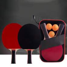 2pcs Professional Table Tennis Rackets Highly Elastic Training Set, Indoor/Outdoor Sports Equipment, Include 2 Table Tennis Rackets, Racket Bag, And 3pcs Ping Pong Balls