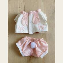 2件“小睡兔”兔尾巴毛绒玩具套装，20厘米玩偶衣服套装，适合返校、毕业、娱乐节日、派对用品、生日礼物（玩偶款式随机） - 彩色 - 查看 8