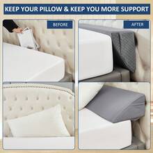 Wedge Pillow For Headboard - Queen Size Bed Wedge Pillow Headboard, Bed Wedge Gap Filler, Pillow Wedge For Headboard Gap - Fill The Gap (0-8") Between Headboard And Mattress