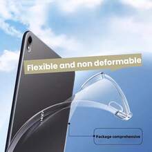 1pc Transparent Tablet Protective Case, Compatible With Huawei MediaPad/MatePad SE/MediaPad T5/MatePad T8/Enjoy Tablet 2/Honor Pad X8/X8 Pro/Pad X9/MatePad Pro 12.2/11.5/10.4 Inch, Adopts Angle Airbag Anti-Drop Design, Single-Handed Grip, All-Round Drop Protection - Clear - View 2