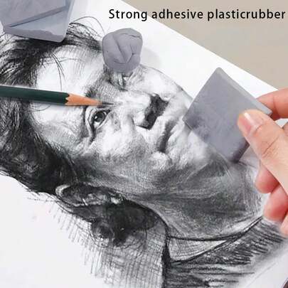 Set da 3 pezzi di gomme per cancellare, speciali per schizzi, morbide, per studenti, adatte per disegno, pittura e evidenziazione, ideali come regalo per Pasqua o per il ritorno a scuola