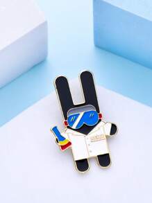 Broche de esmalte en forma de animal médico, accesorios de insignia de solapa para estudiante de medicina, regalos de joyería para enfermera