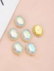 50pcs Oval Water Drops, Diamond Rings, Hand-Sewn Diamonds, Clothing, Accessories, Hats, Shoes, Bags, Accessories