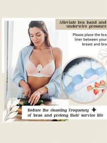 Neue elegante Serie Sport-BH für Damen mit schweißabsorbierenden Pads, BH-Pads, schweißabsorbierende Pads, schweißabsorbierende Unterbrust-Pads, waschbare und wiederverwendbare Baumwoll-Feuchtigkeitsabsorber, nur Handwäsche/Chemischreinigung, einfarbige Brustunterstützungs-Accessoires, verstecktes Design, weiche Stoffkonstruktion, für Frauen