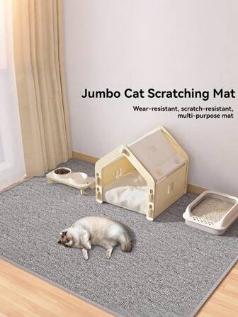 1 件日式猫抓板，夏季宠物垫，猫抓板，宠物防剑麻地毯，适用于客厅、卧室、窗户，猫抓板垫，四季适用