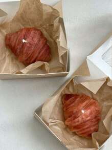 羊角面包形状的蜡烛、肥皂和粘土硅胶模具 - 可重复使用的 DIY 手工工具，带有图案设计，适用于家居装饰、生日和节日礼物（仅模具，不包括蜡烛/肥皂/粘土产品），DIY 蜡烛制作 | 装饰模具 | 可重复使用的硅胶材料 - 白色 - 查看 5