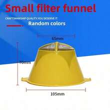 5 pièces/set Ensemble d'entonnoirs de filtrage de peinture réutilisables de qualité industrielle, comprenant des filtres en mailles fines en acier inoxydable pour la peinture à base d'huile/d'eau, la filtration des résidus alimentaires, l'ensemble d'entonnoirs en plastique, pour usage industriel