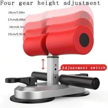 Sit-Up Bar Floor, Portable Sit-Up Fitness Equipment With 2 Power Suction Cups And Adjustable Kickstand, Home Exercise Equipment With Massage Rollers For Bedroom, Living Room, Home And Office, Mother's Day Gift