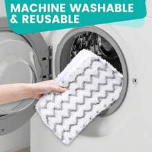 Paquete de 6 almohadillas para orejas de repuesto para fregona de vapor de tiburón S1000/S1000A/S1000C/S1000WM/S1001C, almohadillas para orejas de vapor para piso, lavables, reutilizables almohadillas - Ver 6