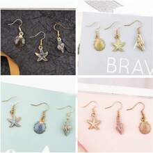 30pcs Assorted Enamel Ocean Series Charms (Starfish, Seashell, Conch), For DIY Jewelry Making Necklace Bracelet Earrings Pendants