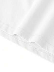 A Round Neck Short Sleeve T-Shirt With A Stylish White Lettering Print, A Loose Top That Goes Well With Summer Fashion - 白色 - 查看 3