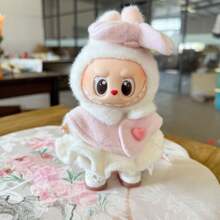 Novo vestido de princesa rosa de 17 cm, pingente fofo de xale com manto de princesa, 15 cm de altura (apenas vestido)