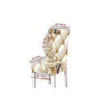 1/4/6pcs Platinum Series Light Luxury Elegant Printed Pattern Chair Cover / Chair Cover Set, Suitable For Indoor Home Restaurant, Hotel Modern Daily Decoration. Tablecloth Suitable For Square Tables, Elastic Chair Covers Can Be Washed - YT-054 - View 14