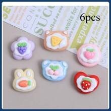 6pcs Cartoon Animal & Strawberry Decorative 3D Magnetic Stickers, Creative Fridge Magnets, Cute Decor Pieces For Office, Kitchen, Whiteboards, Storage Cabinet, Dishwasher, Home Decoration, Valentine's Day Gift