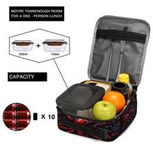 Bolsa de almuerzo con estampado de araña, bolsa térmica, bolsa de transporte portátil, bolsa refrigerante, bolsa de almuerzo multifuncional para el trabajo, viajes, picnics