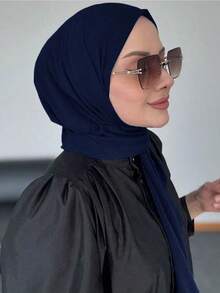 1 件女士纯色无檐小便帽头巾，适合春、夏、秋、冬