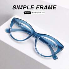 1/2 kính đọc sách thời trang dành cho nữ, gọng mắt mèo trơn, gọng màu kẹo trẻ trung, càng kính có bản lề lò xo, phụ kiện thời trang cho nhiều dịp, kính đọc sách đeo hàng ngày thoải mái và bền bỉ - Màu tím - Xem 3