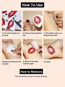 1 Foglio di grandi dimensioni Tatuaggi temporanei da donna, stile retrò old school con motivo di rosa rossa e bussola, tatuaggi finti impermeabili, durano 2-5 giorni, coprono cicatrici, utilizzabili su braccia, polsi, spalle, gambe, vita, collo, mani, petto, cosce e dita, adatti per abbigliamento corporeo, vacanze, regali, feste, festival musicali