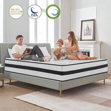 Matratze 140x190 cm Memory Foam - Luxus - Anti-Milben - 8 Zonen Komfort- Taschenfedern - Mittlere Härtegrad H3 - Ergonomischen - Höhe 26cm - Schwarz und Weiss - Übersicht 6