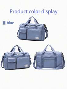 Bolsa de deporte de 35L con 11 piezas, bolso cruzado de yoga, bolso deportivo ligero, bolso impermeable para hombres y mujeres para fitness y viaje - Bolso de nailon Oxford impermeable y grueso con compartimento para zapatos, bolsillo seco/húmedo - Adecuado para fitness, natación, equipaje de fin de semana, viaje, ocio, versátil, bolso de hombro portátil