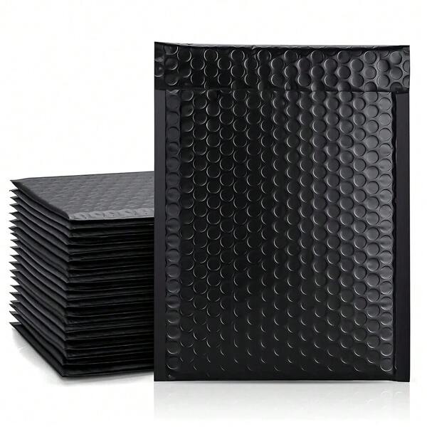 12pcs/24pcs Polyethylene Bubble Padded Mailers - 11 X 15 Cm - Bubble Envelopes With Padding - Self-Seal - Black