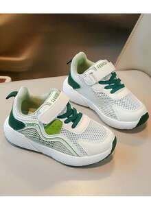 儿童运动鞋 2025 新款网眼透气夏季跑步鞋，软底男童女童休闲厚底运动鞋，