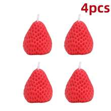 18/9/6/4 Pcs Strawberry Aromatherapy Candles, Perfect For Photography Props, Indoor Fragrance Decoration And Holiday Gifts Candles For Stress Relief, Relaxation, Bathing, Yoga And Holiday Gifts,Room Decor,Gifts Birthday Graduation,Best Gift For Girls Who Love Strawberries Gifts