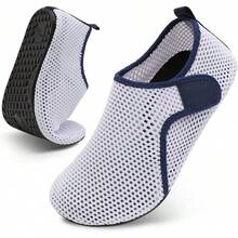 Scurtain Barefoot Shoes Women Men Beach Swim Aqua Socks Summer Quick-Dry Sandals Slippers - Mesh Whitebluelined - 查看 1