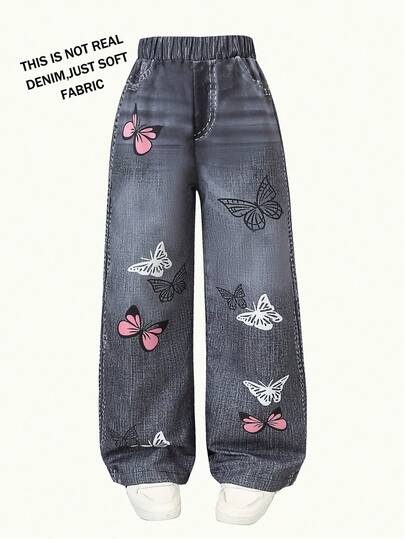 Tween Girls Casual, Minimalist Long Pants For Daily Wear, Commuting And Outdoor, Spring/Summer